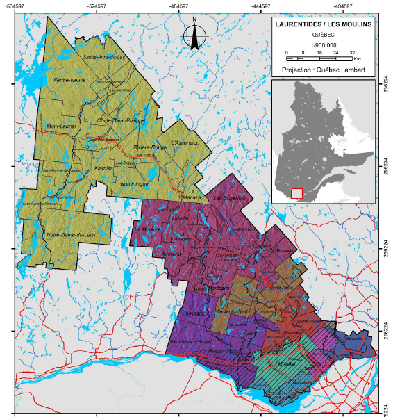 Projet d’acquisition de connaissances sur les eaux souterraines de la région des Laurentides et la MRC les Moulins